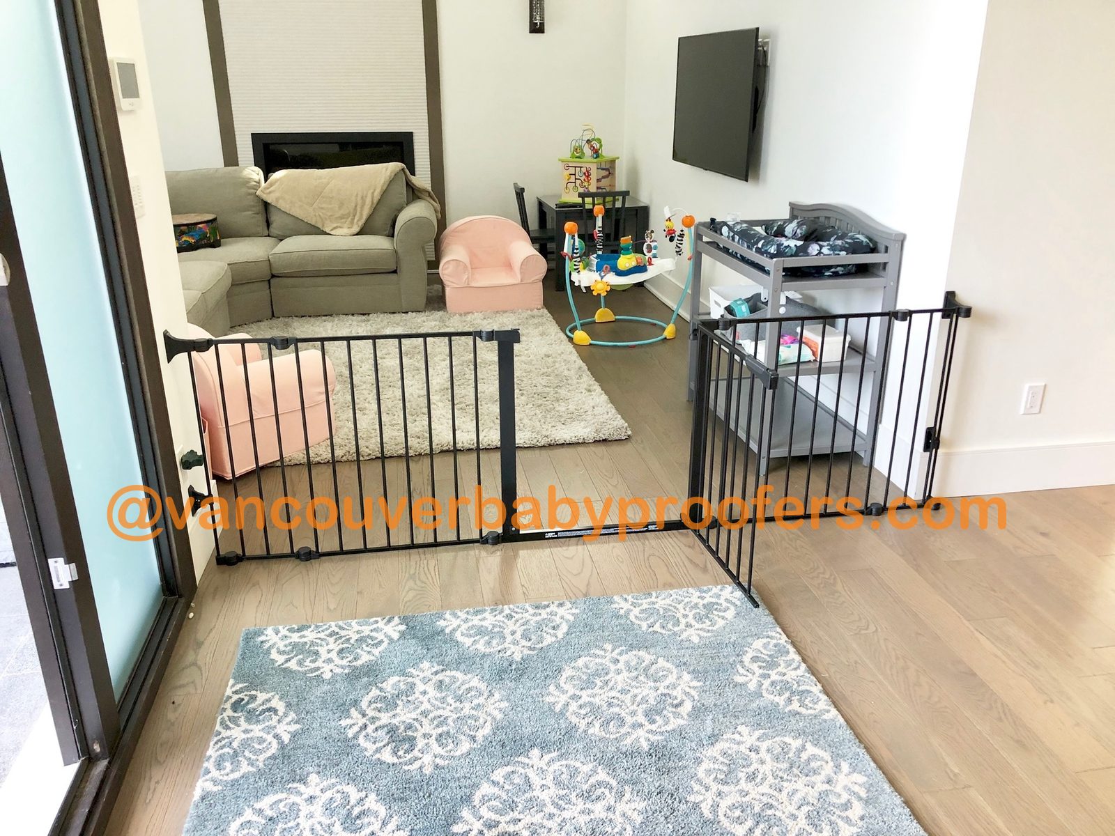 Fireplace & play areas installation by Vancouver Baby Proofers