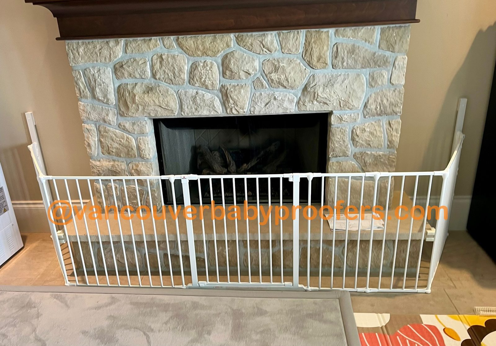 Fireplace & play areas installation by Vancouver Baby Proofers