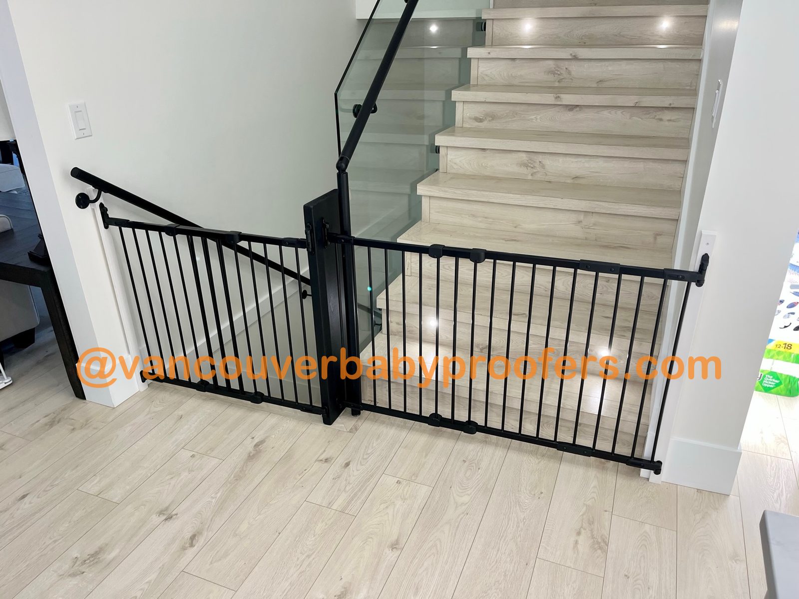 Glass railings installation by Vancouver Baby Proofers