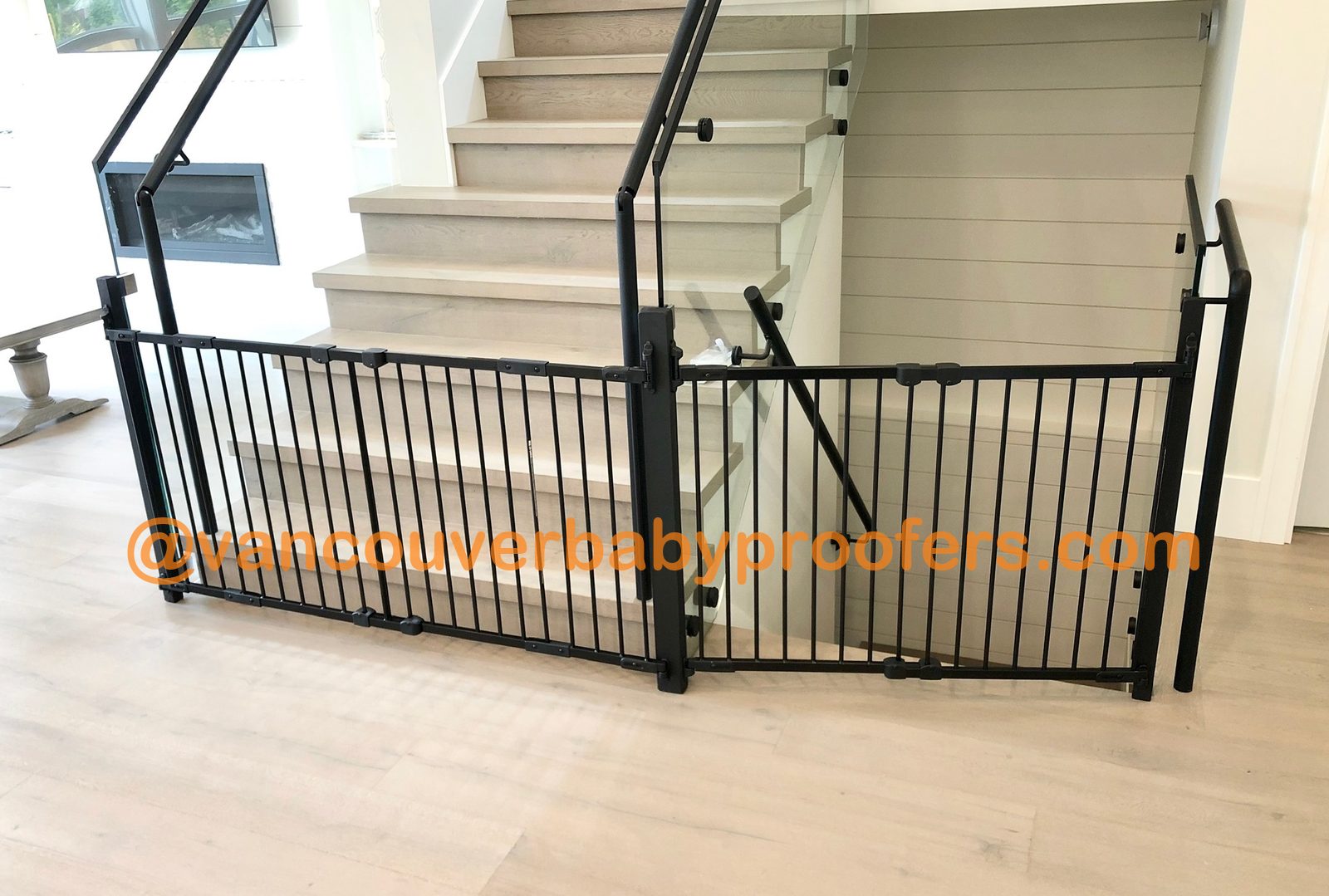 Glass railings installation by Vancouver Baby Proofers