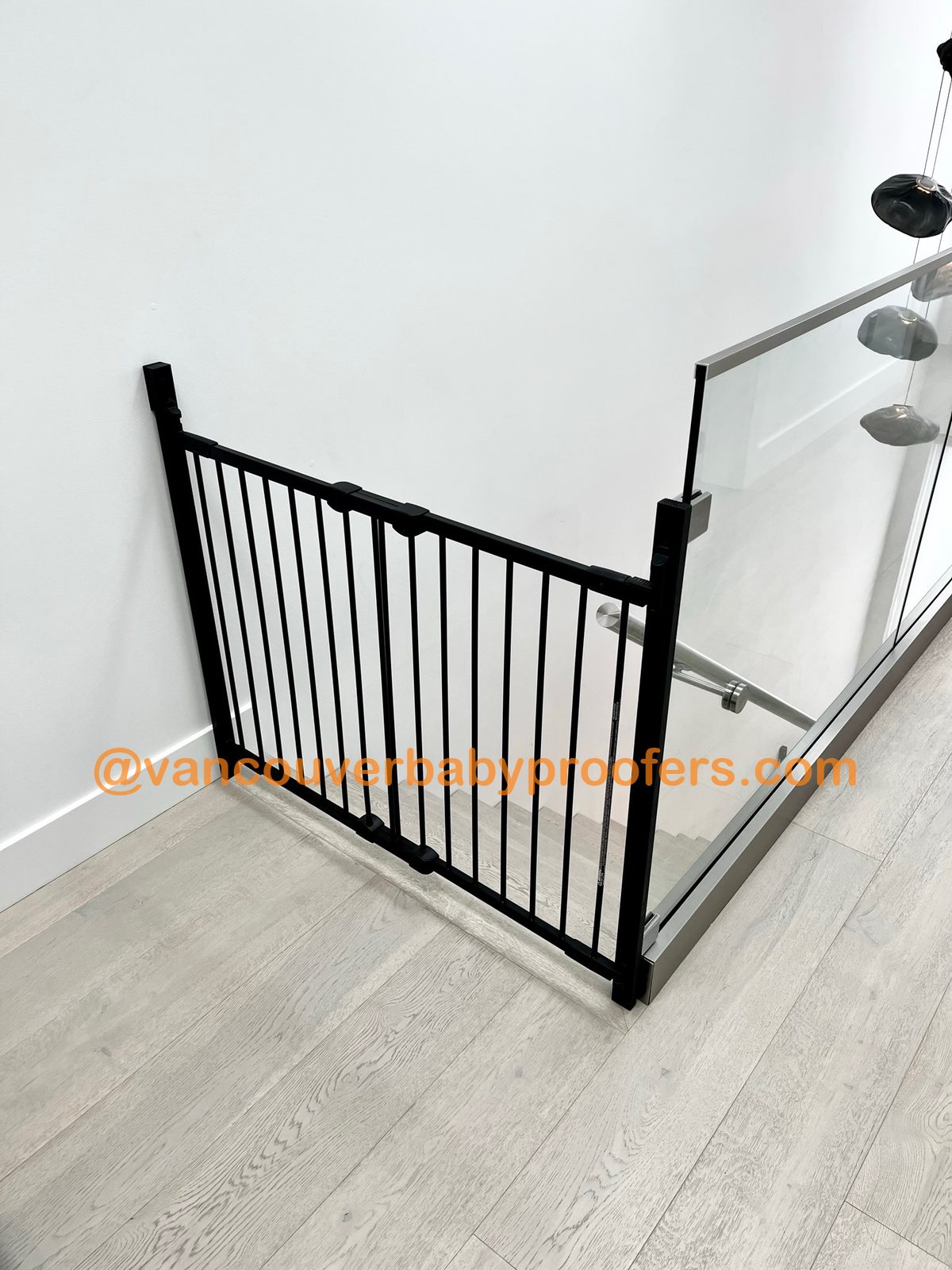 Glass railings installation by Vancouver Baby Proofers