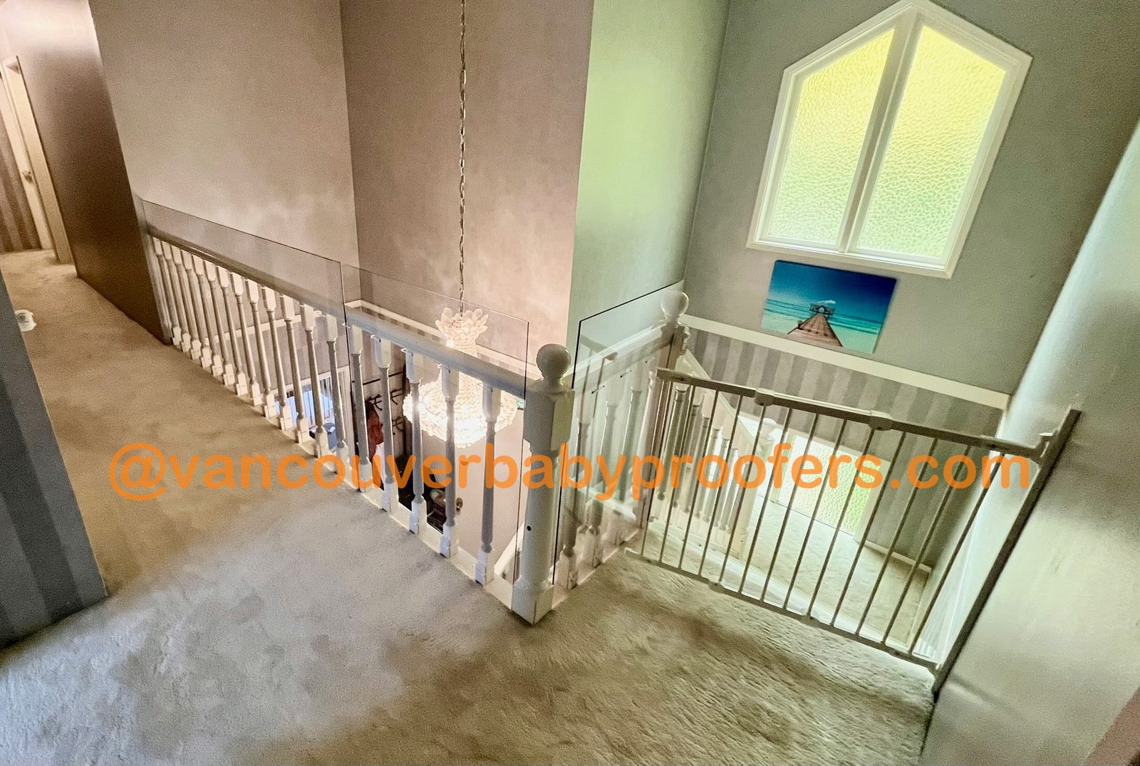 Railing safety installation by Vancouver Baby Proofers
