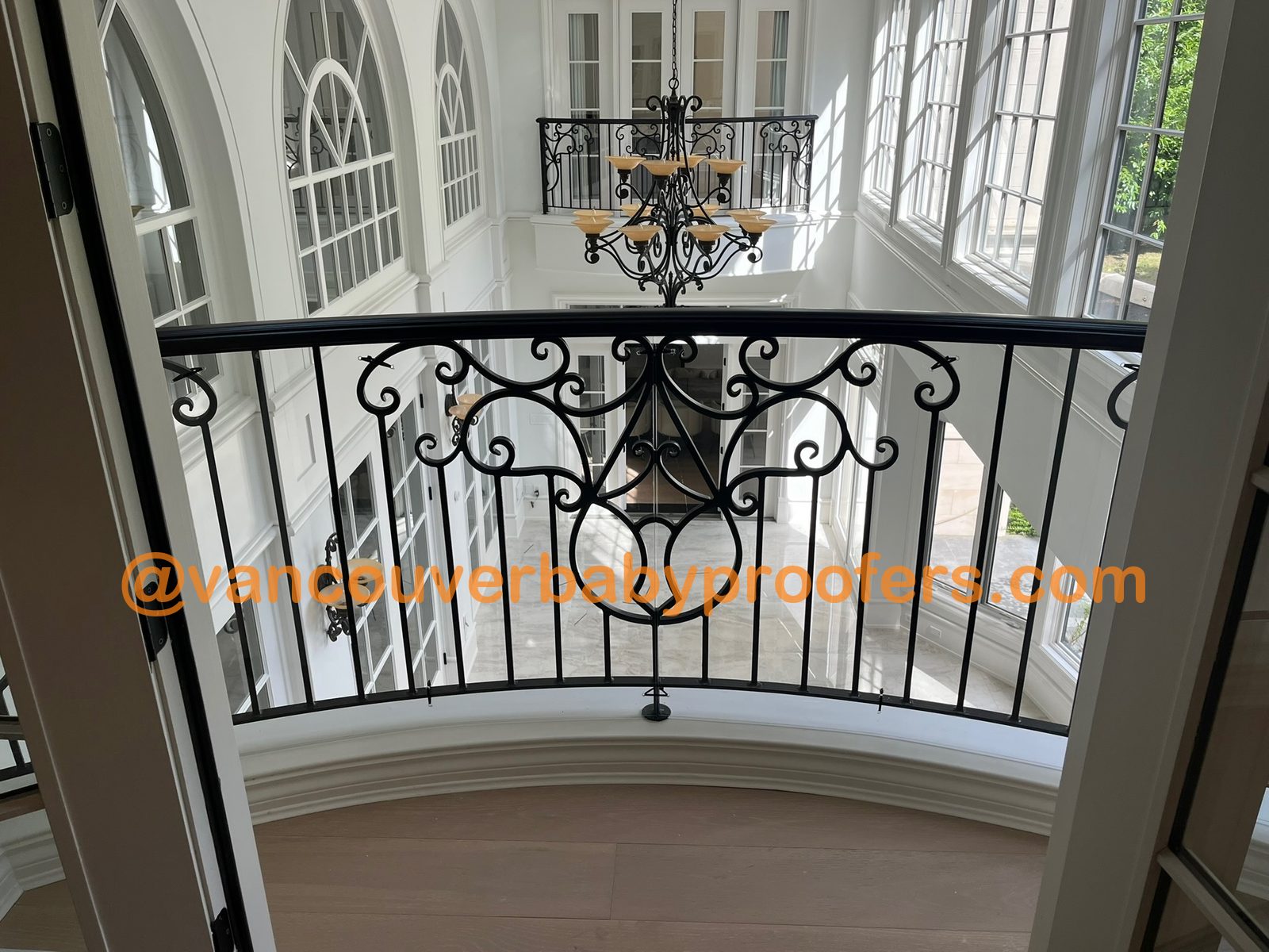 Railing safety installation by Vancouver Baby Proofers
