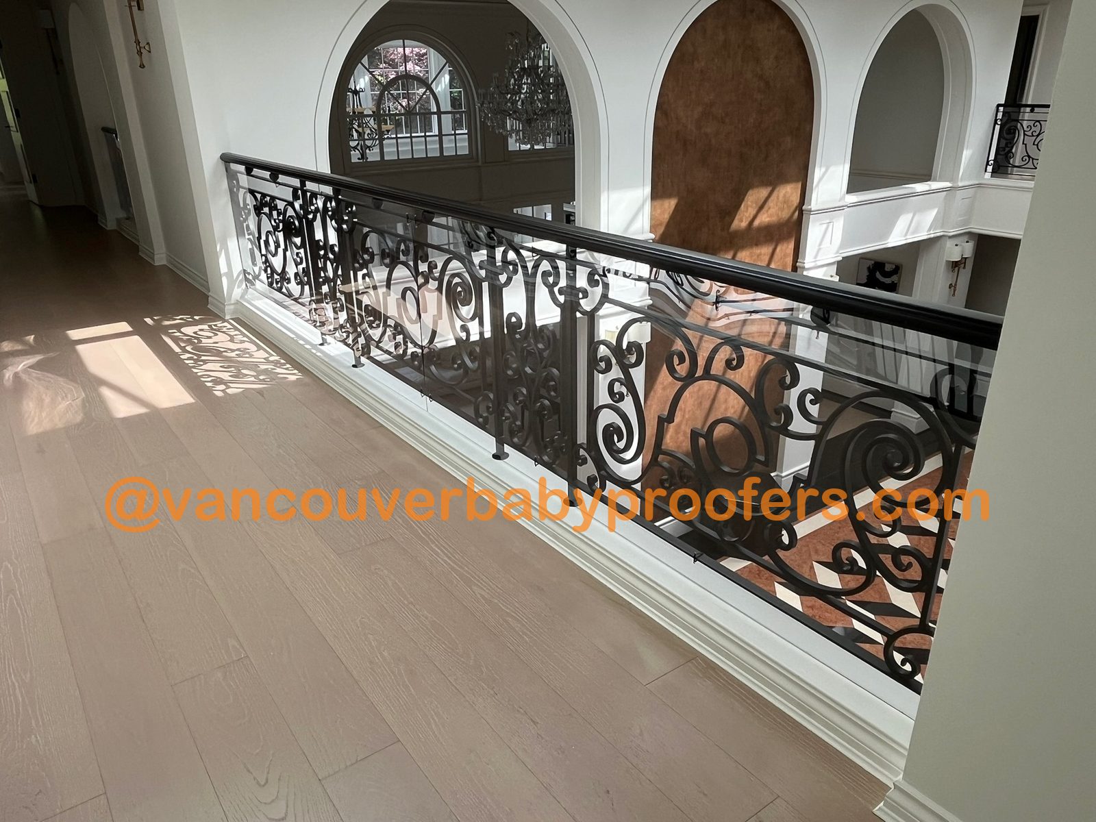 Railing safety installation by Vancouver Baby Proofers