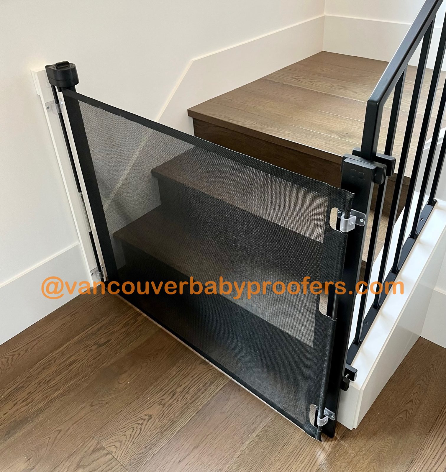 Wrought-iron railings installation by Vancouver Baby Proofers