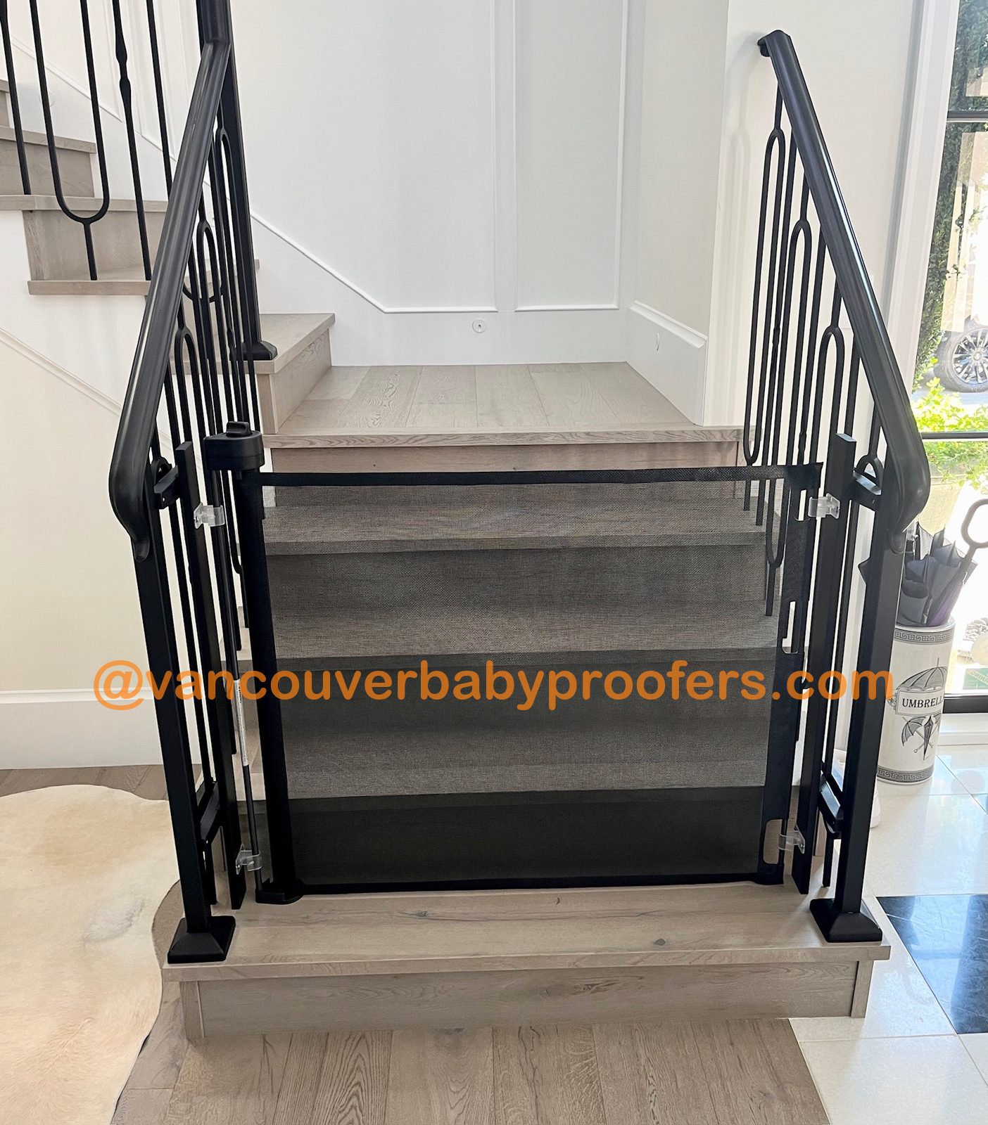 Wrought-iron railings installation by Vancouver Baby Proofers