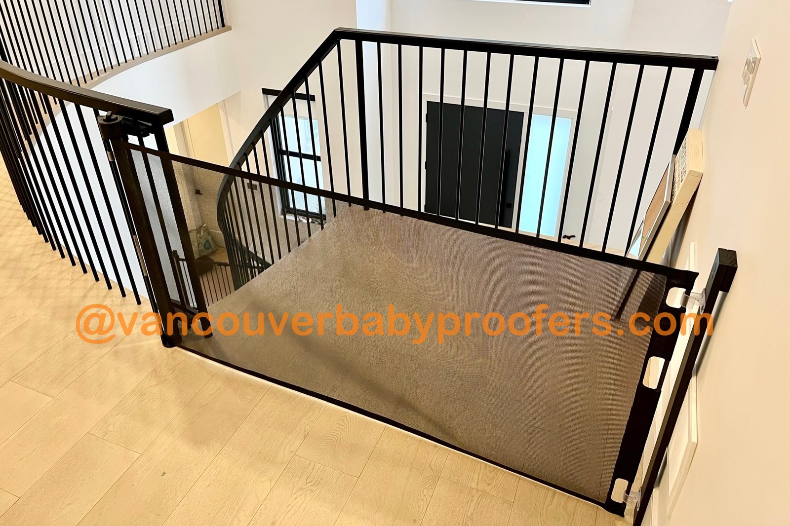 Wrought-iron railings installation by Vancouver Baby Proofers