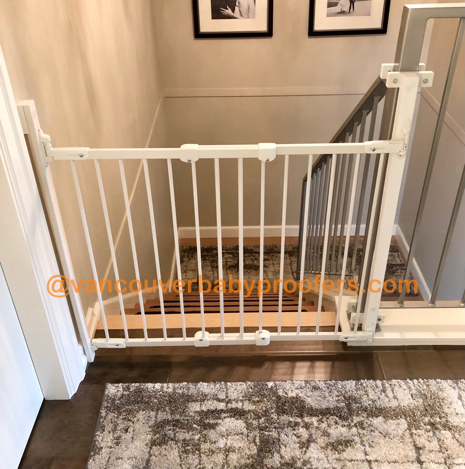Wrought-iron railings installation by Vancouver Baby Proofers