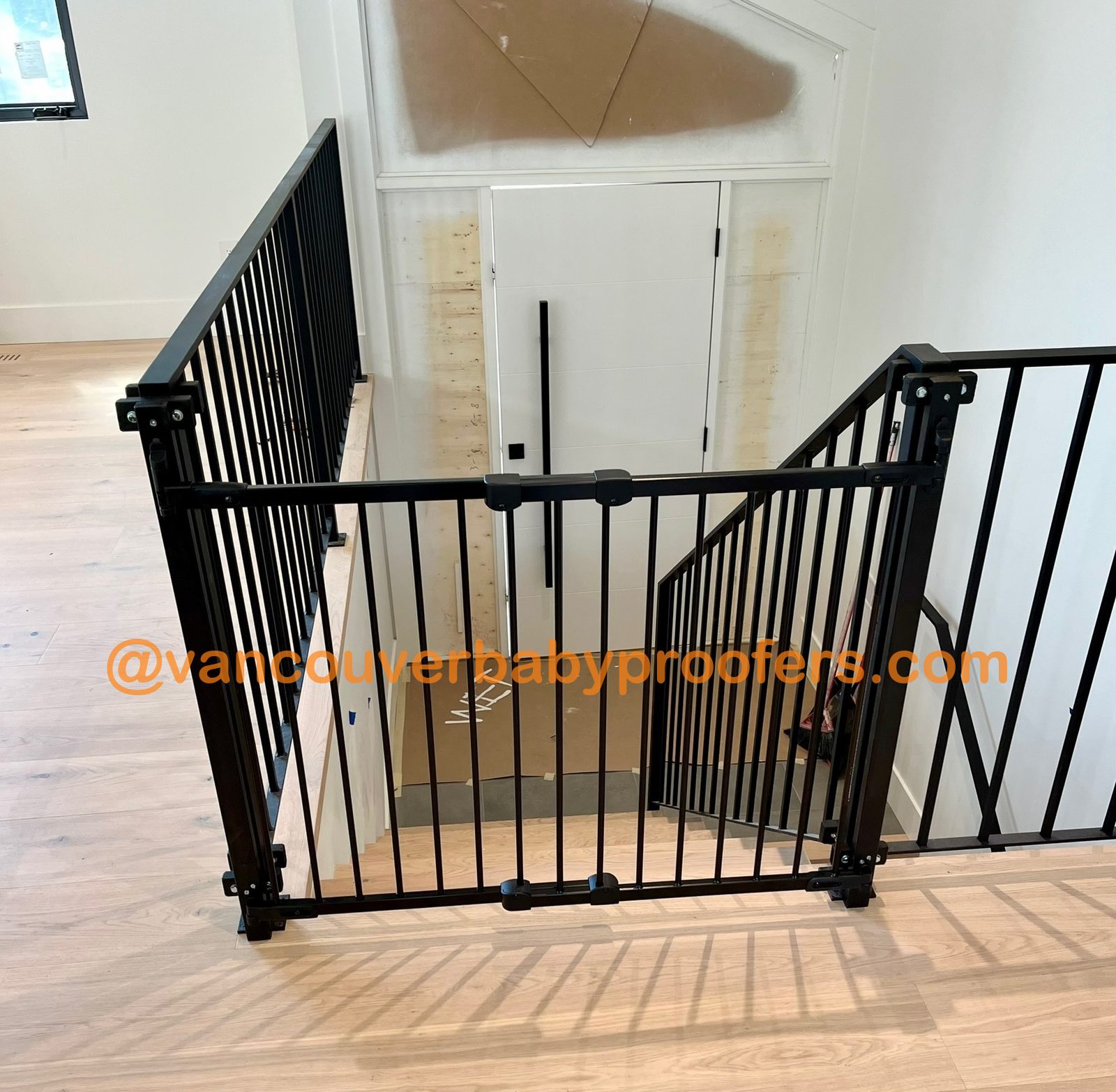 Wrought-iron railings installation by Vancouver Baby Proofers
