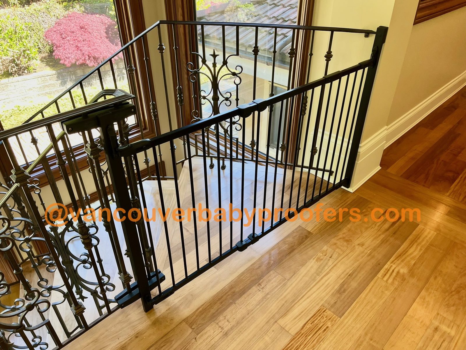 Wrought-iron railings installation by Vancouver Baby Proofers