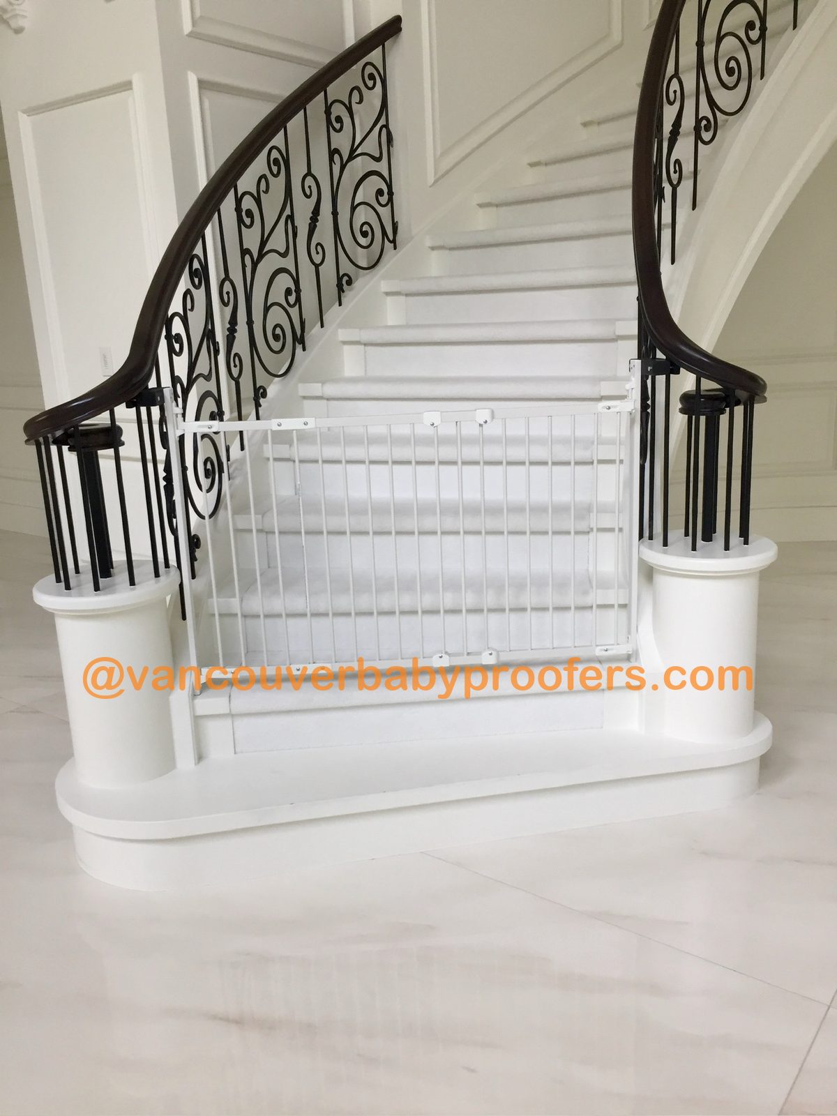 Wrought-iron railings installation by Vancouver Baby Proofers